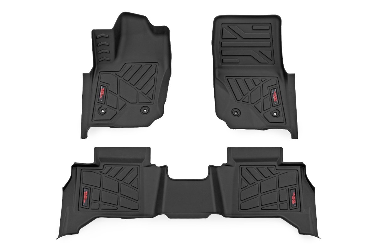 Toyota 4Runner Floor Mats - Front + Rear - Rough Country - Sure-Fit - 2025+